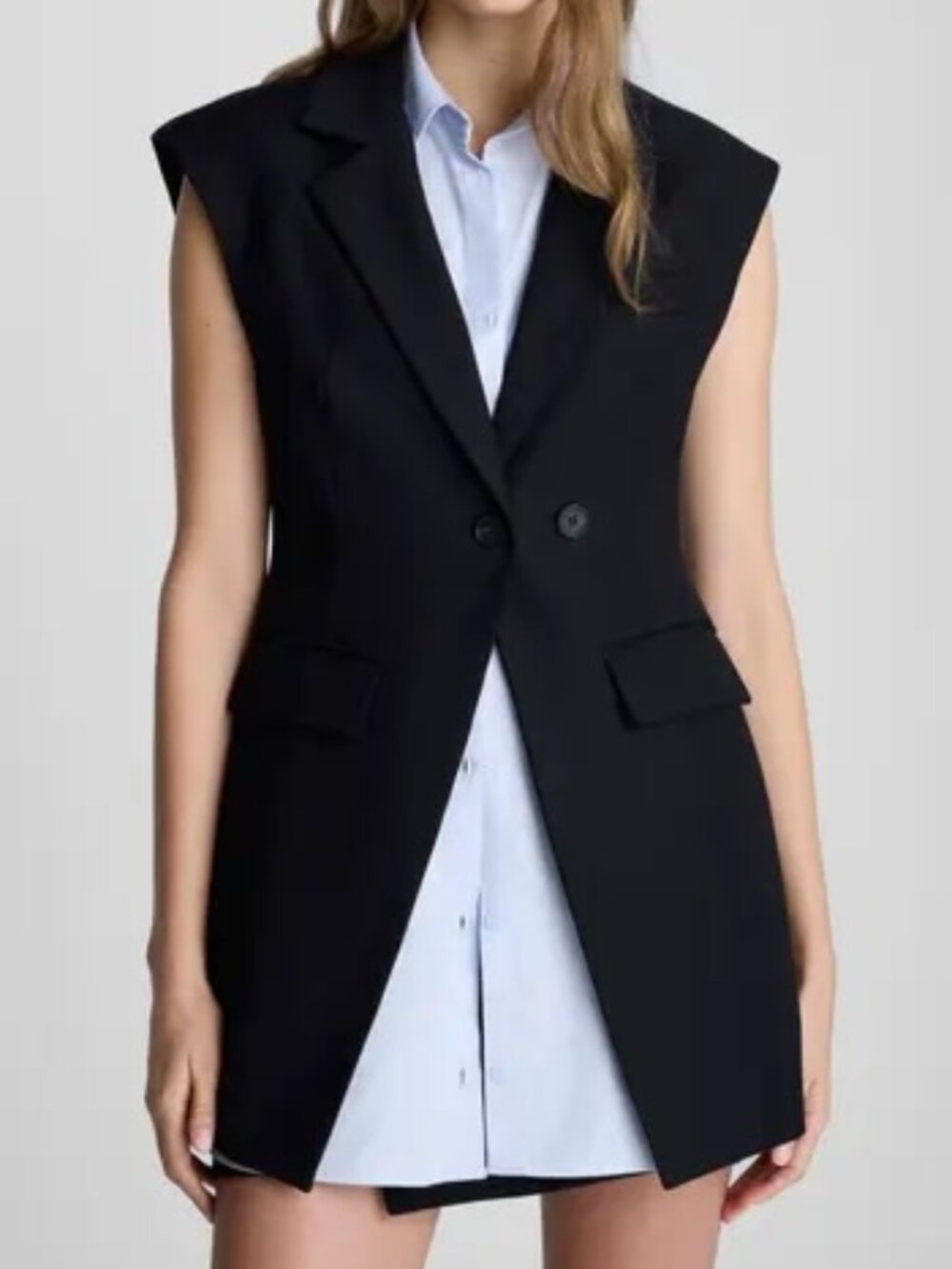 Kenneth Cole Luxe Twill Vest with Inset Shirt NWT 8